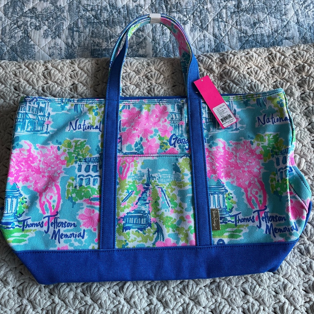 NWT Lilly Pulitzer Lilly Loves DC Mercato Tote